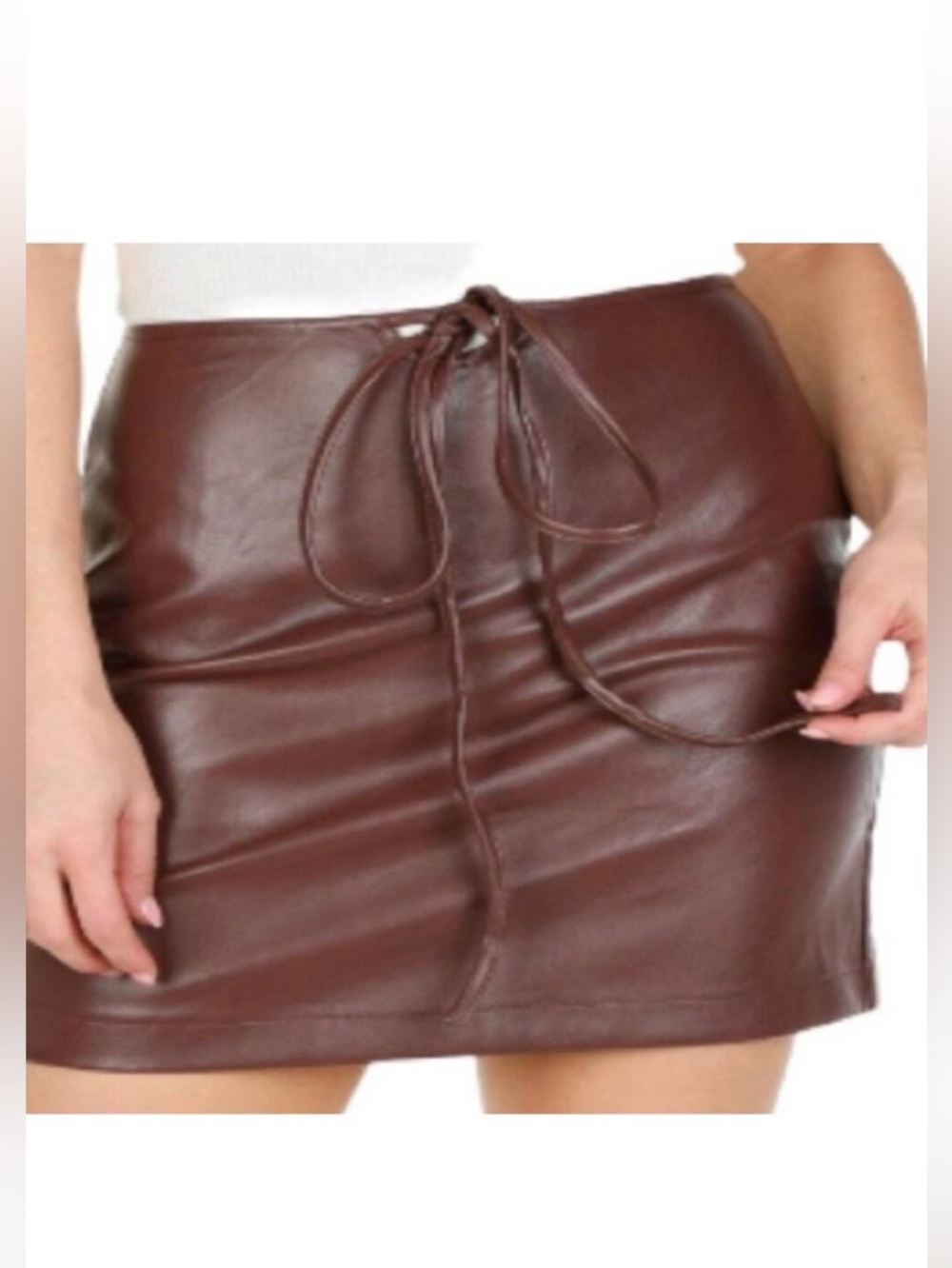 Le Lis faux leather mini skirt NWT